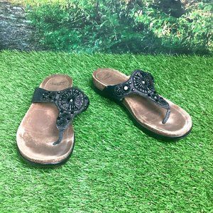 Dansko Pamela Jeweled Sandals Flip Flops Beaded Boho39